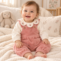 Baby Girl Embroidered Velour Set