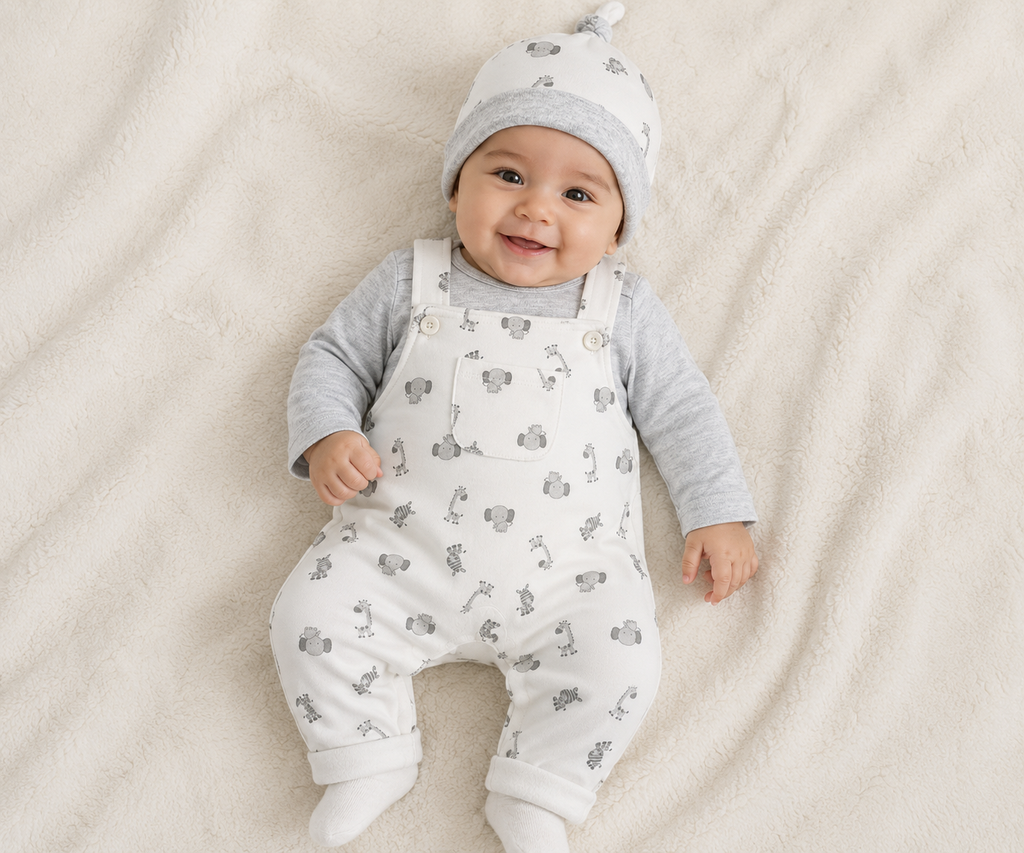 Boy Fleece lined Dungaree Set