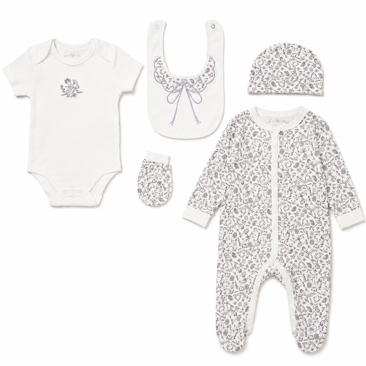 BABY GIRLS FLORAL 5 PIECE