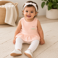 Baby Girls Watermelon Crochet Applique Top, Leggings & Headband Outfit