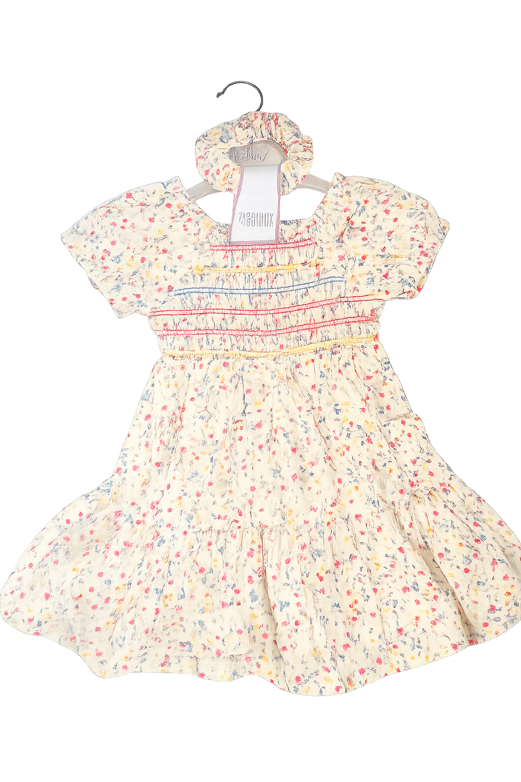 Girls Smocked Dress & Scrunchie Set