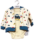 Baby Boys 3pc Cars Hooded Top, Vest & Bottoms Set