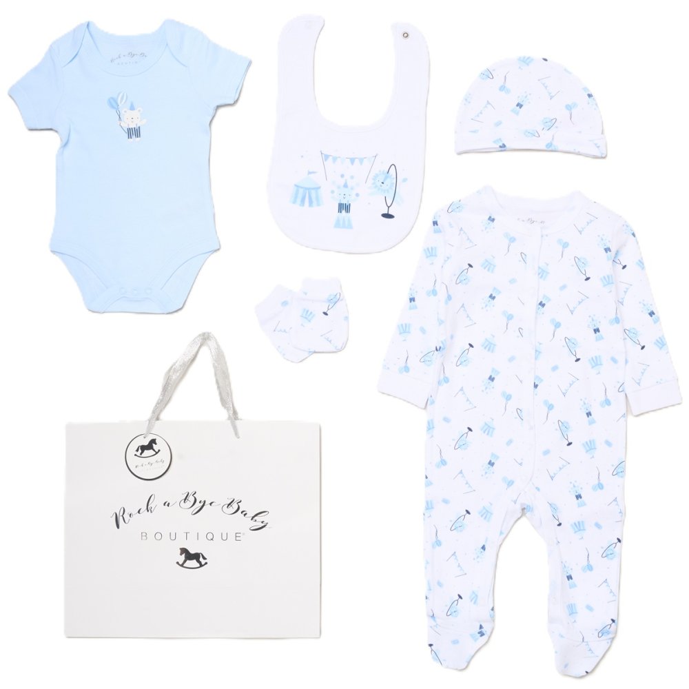 Baby Boys Circus 6 Piece Mesh Bag Gift Set