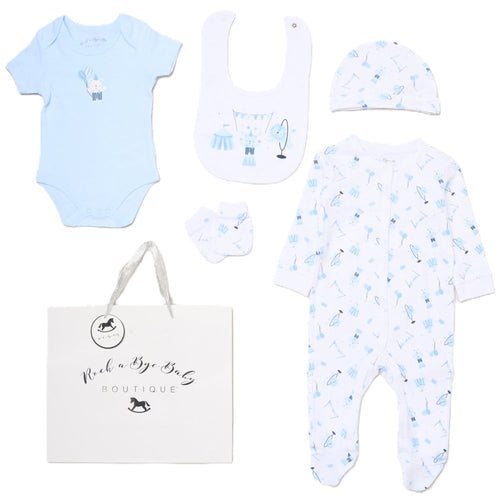 Baby Boys Circus 6 Piece Mesh Bag Gift Set
