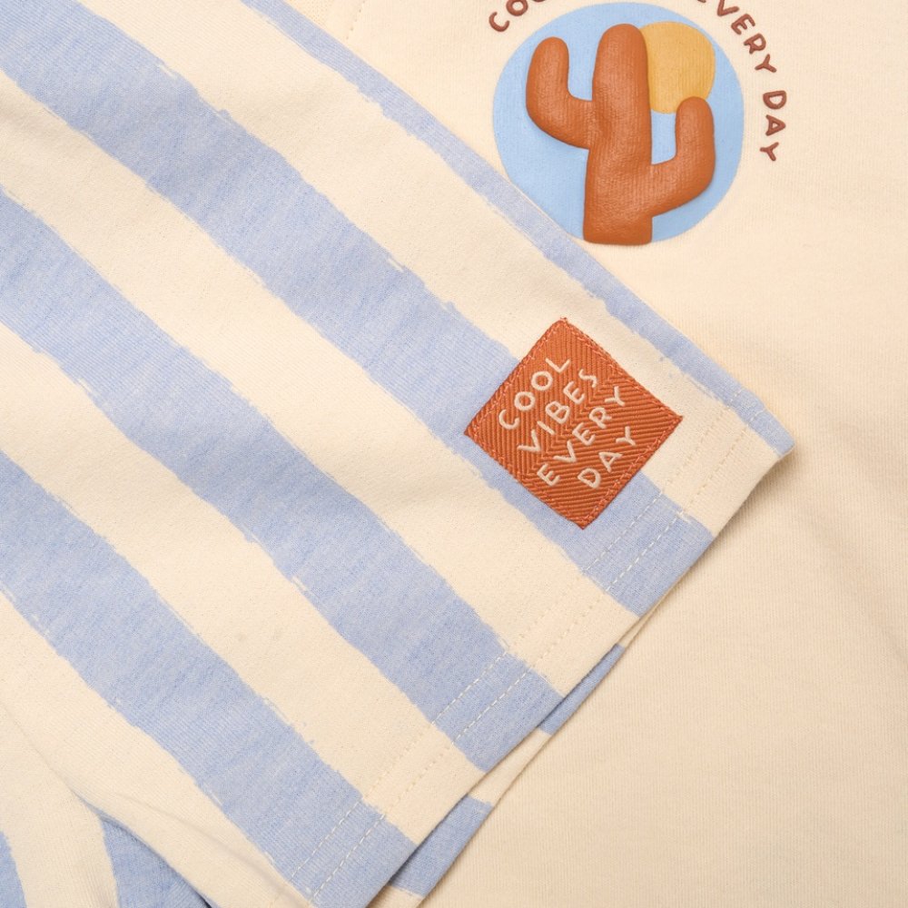 Boys Polo Top, Shorts & Bucket Hat Outfit