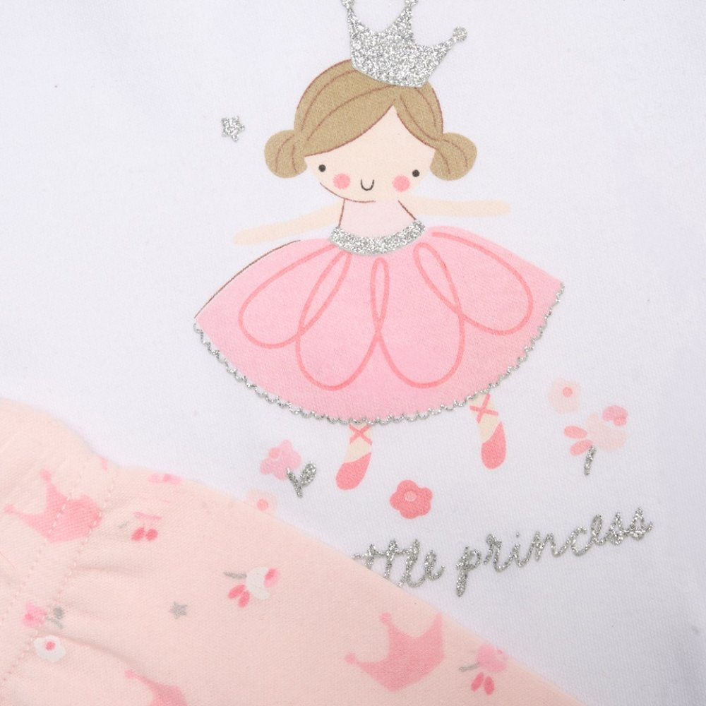 Baby Girls Princess T-Shirt, Shorts & Plush Toy Set
