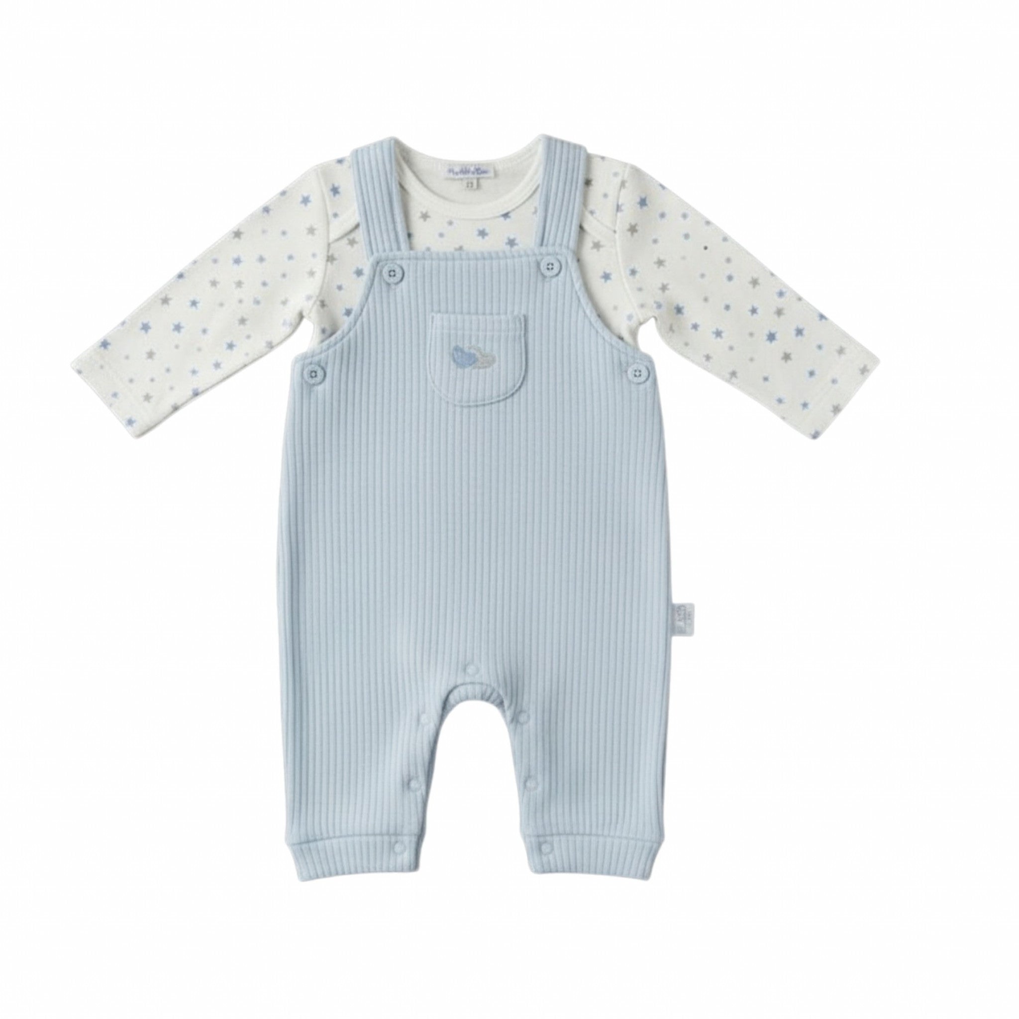 Boy Stars Quilted Dungaree Set