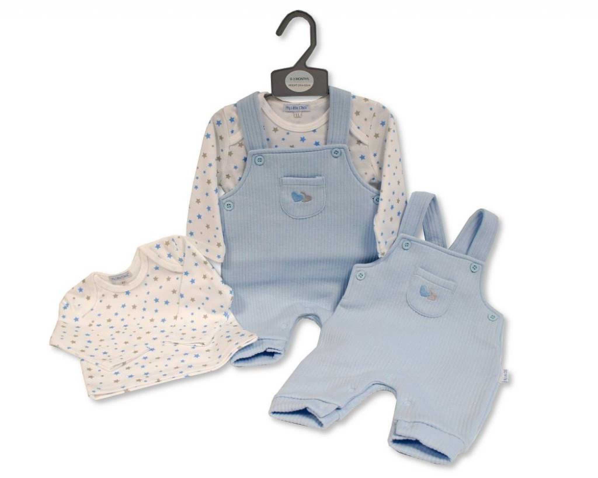 Boy Stars Quilted Dungaree Set