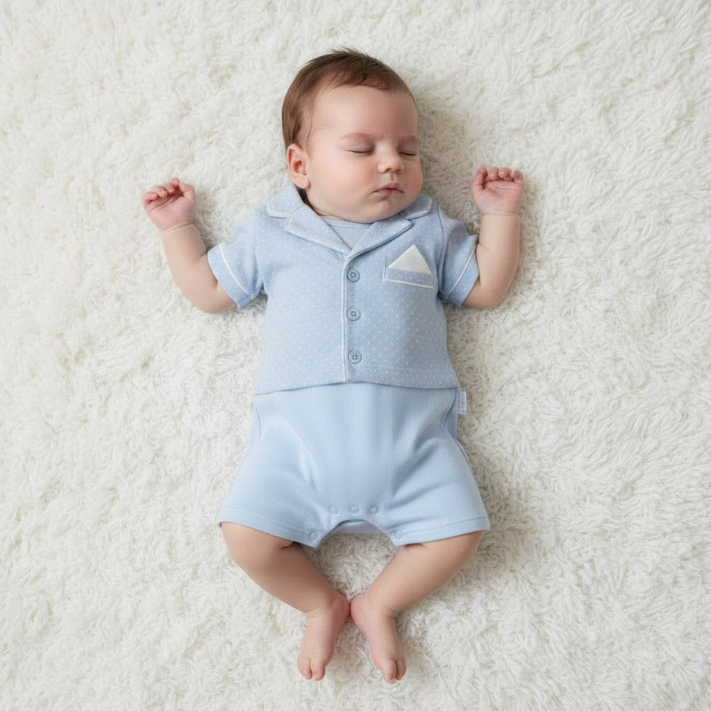Boy romper with jacket