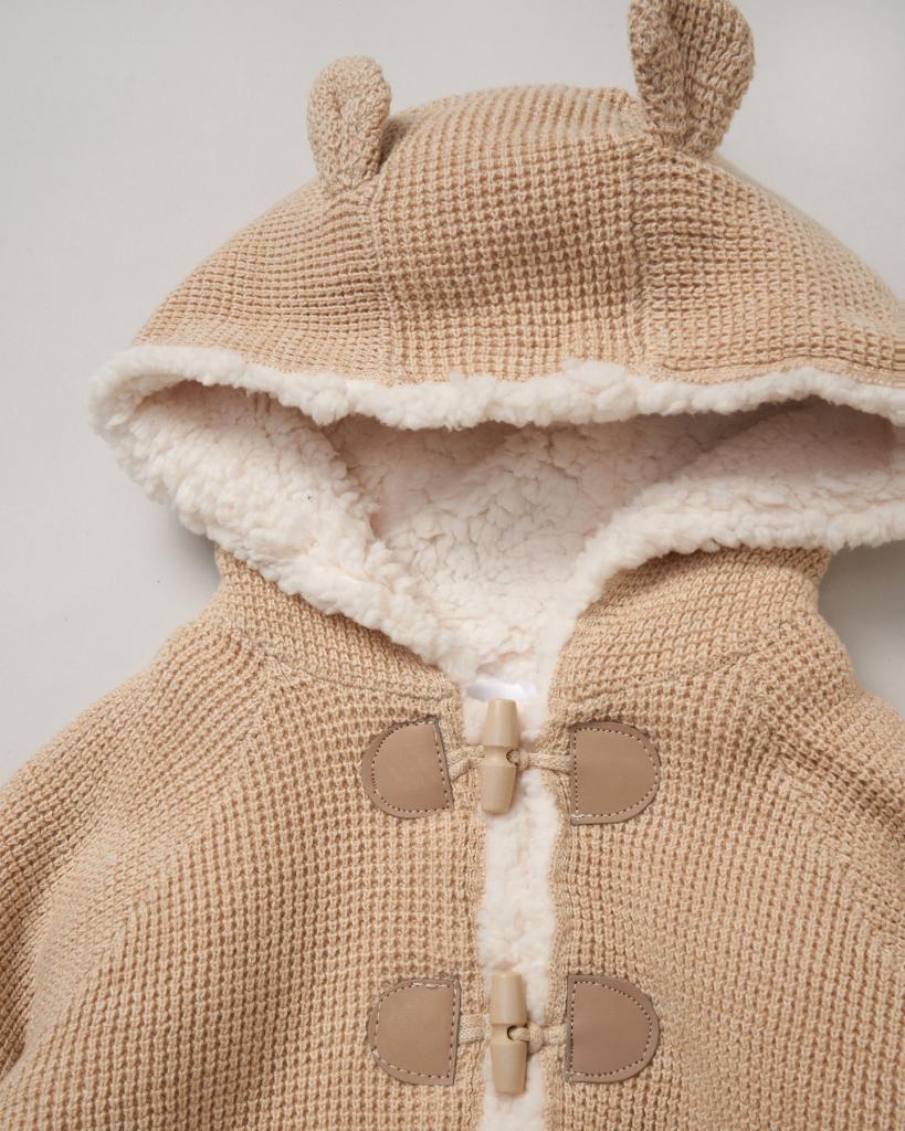 Snuggle Bear Knitted Pramsuit