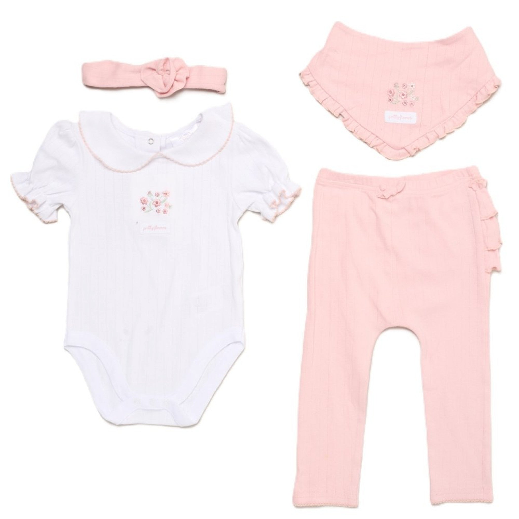 Girl ribbed four piece set