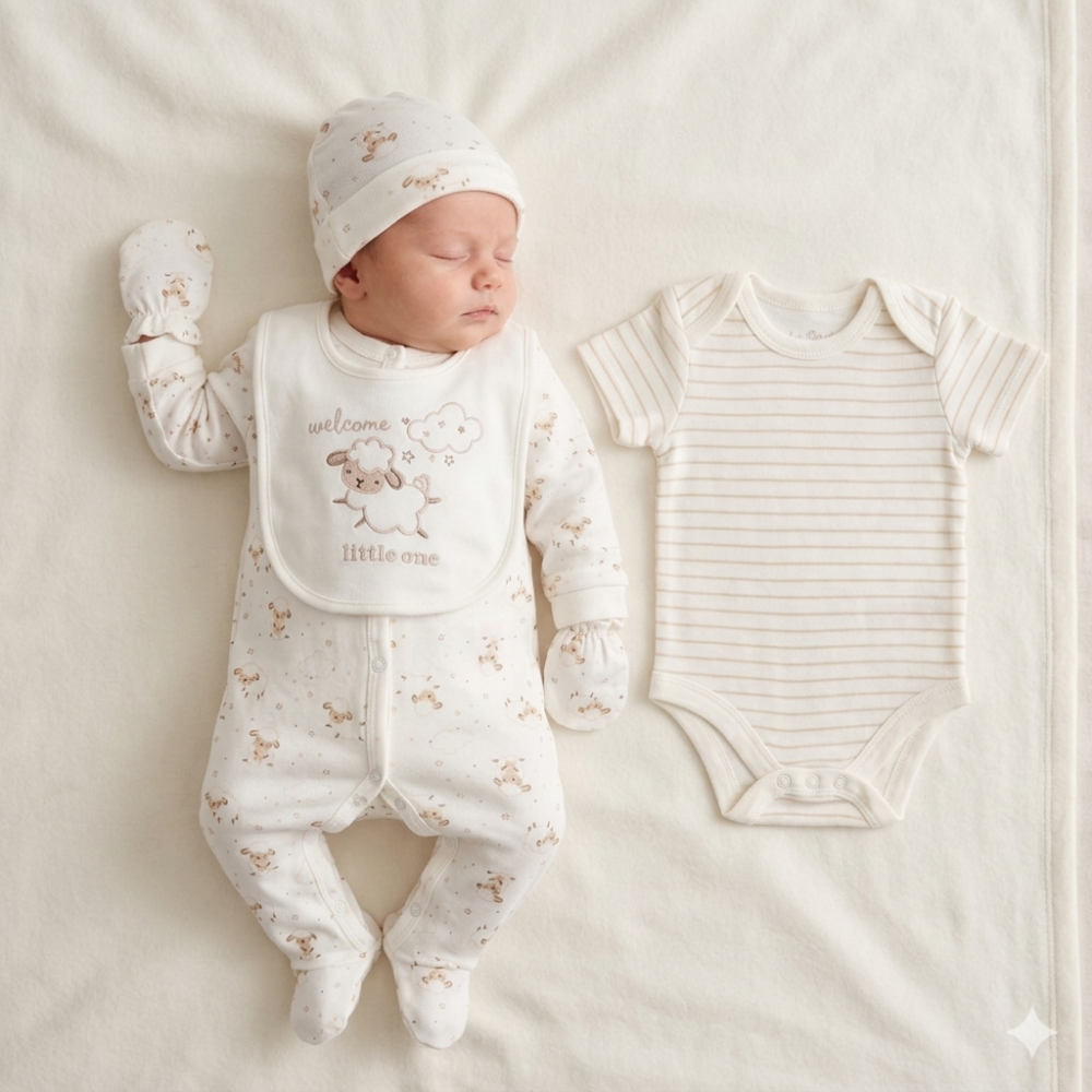 Baby Unisex Sheep 6 Piece