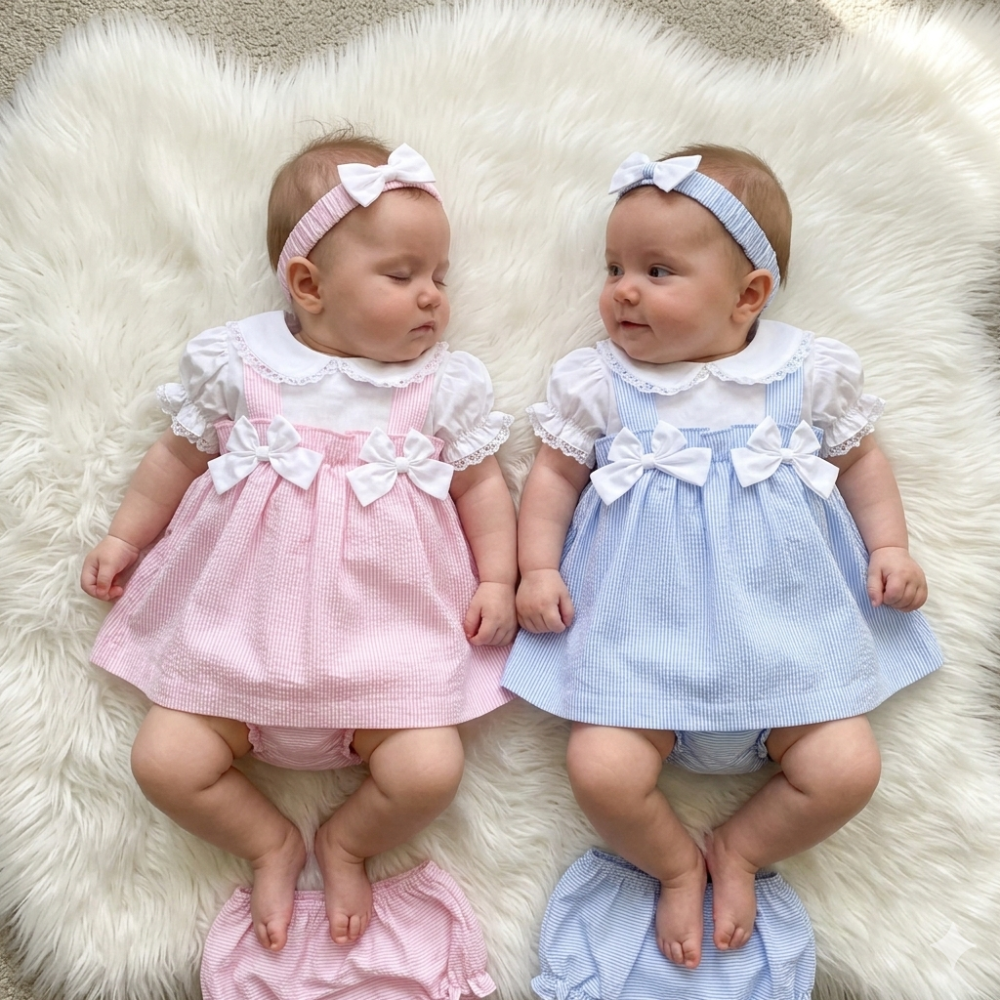 Baby Girls Dress, Pant & Headband Set
