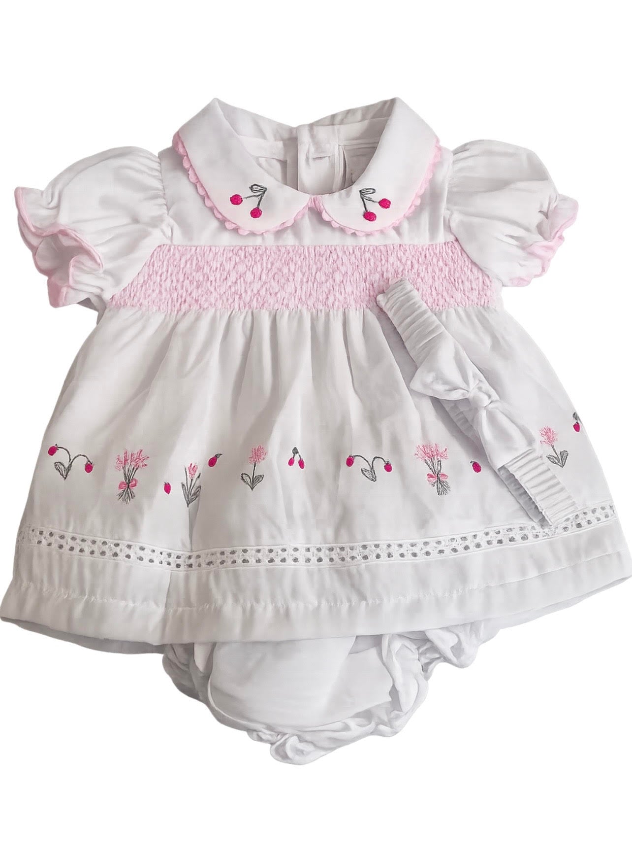 Baby Girls Dress, Pant & Headband Set
